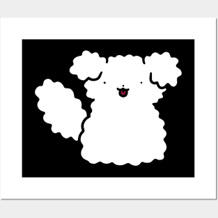 Fluffy Dog Sitting Posters and Art